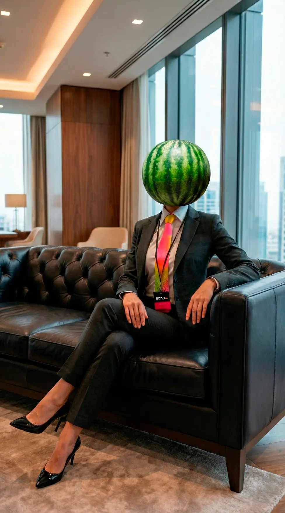 Sandi en la oficina, lista para trabajar con tu equipo